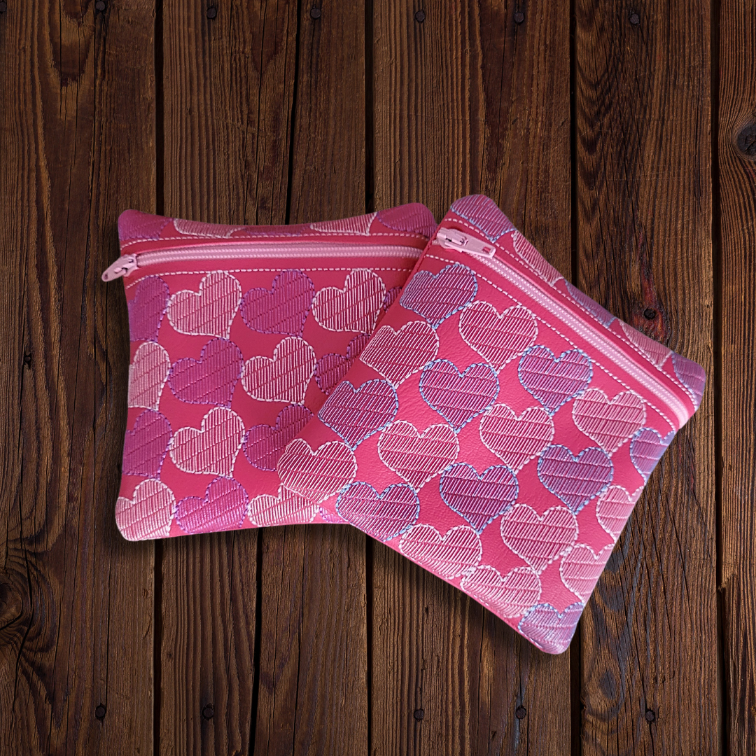 Heart Pouch - Pink