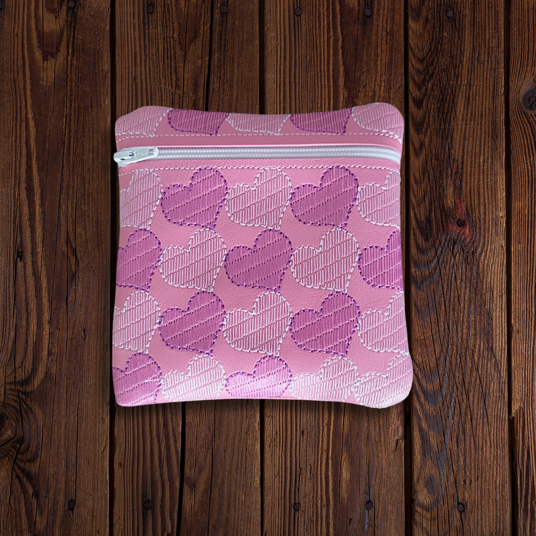 Heart Pouch - Pink