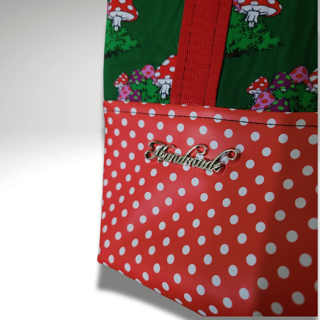 Mushroom and Polka Dot Tote