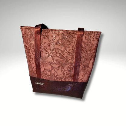 Floral Maroon Tote