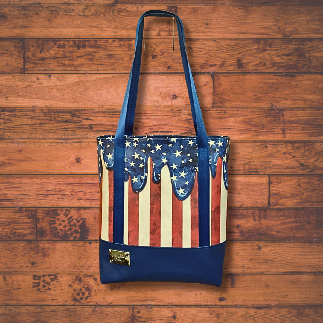 Patriotic Drip Tote